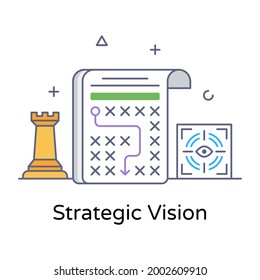 Strategic Vision Icon In Modern Style