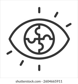 Strategic Vision Outline Icon Vector Illustration