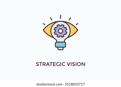 Icono de Vector de visión estratégica o ilustración de logotipo