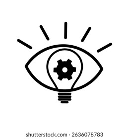 Icono de Vector de visión estratégica o ilustración de logotipo.