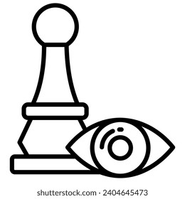 Strategic Visioning icon line vector illustration
