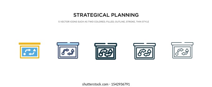 strategical planning icon in different style vector illustration. two colored and black strategical planning vector icons designed in filled, outline, line and stroke style can be used for web,