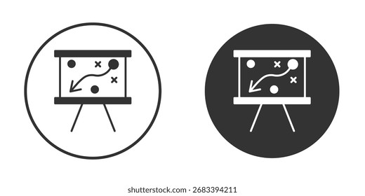 Icono de planificación estratégica, símbolo, pictograma de Vector. Ilustración de elemento simple.
