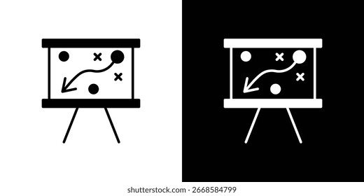 Ícono de planificación estratégica, ícono plano de Vector. Ilustración plana.