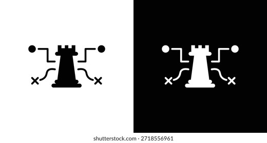 Ícone de planejamento estratégico ilustração de vetor - ícones de vetor de estilo preto de alta qualidade