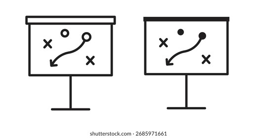 Iconos de planificación estratégica conjunto de Vectores simple. conjunto de símbolos de signos de logotipo
