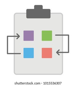 
Strategies flat icon, action plan

