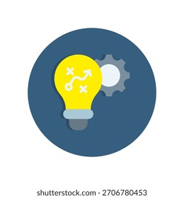 Icono de estrategias Ilustración vectorial plana