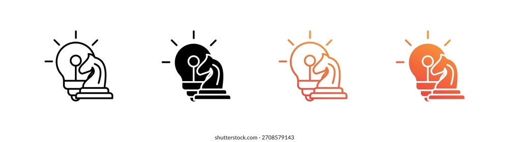 Strategies Multiple Style Icon Set Collection