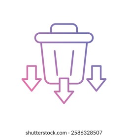 Strategies for Waste Reduction vector stock icon