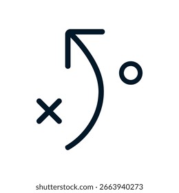 Ícone Estratégia 1, Sinal do logotipo do vetor, Ilustração, forma, design, ícone UX UI, eps editáveis