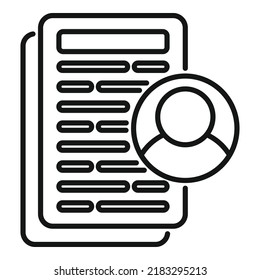 Strategy account icon outline vector. Client platform. System access