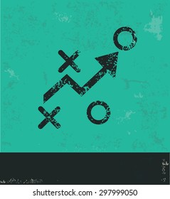Strategy analysis design on green background,grunge vector