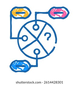strategy and analysis doodle icon sketch vector. strategy and analysis sign. isolated symbol illustration