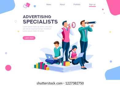 Strategy and analysis on a conceptual application for promotion contacts. Infographic of integrate industry. Designer company mechanisms, fun data inspiration for supply. Concept with character vector