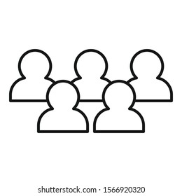 Strategy audience icon. Outline strategy audience vector icon for web design isolated on white background