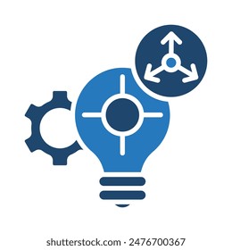 Strategy Axis icon line vector illustration