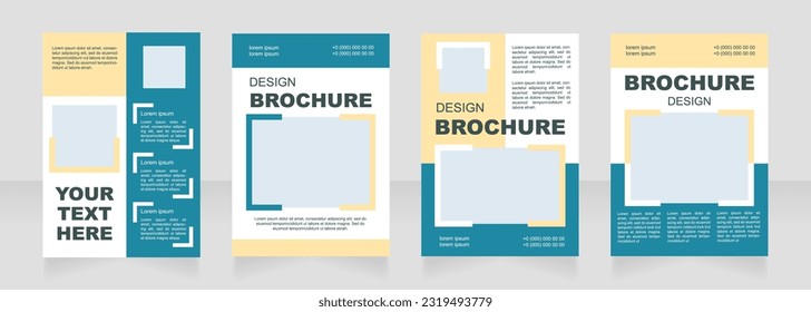 Strategy blank brochure layout design. Planning event. Vertical poster template set with empty copy space for text. Premade corporate reports collection. Editable flyer paper pages