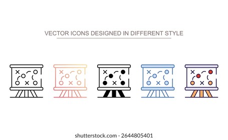 Diseño de icono de tablero de estrategia con fondo blanco
