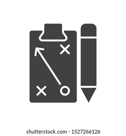 Strategy board icon. flat simple pictogram. Sport Tactical Board vector illustration