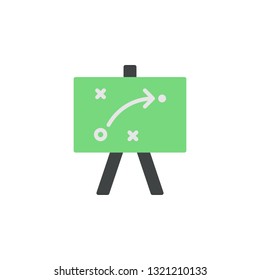 Strategy Board Icon Vector Illustration in Flat Style for Any Purpose