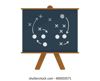 Strategy Board Illustration - Flat Icon