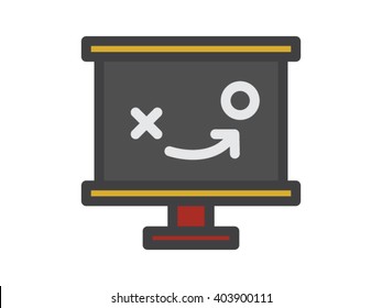 Strategy Board Illustration - Flat Icon