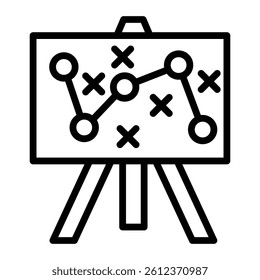 Strategy Board Vector Line Icon Design