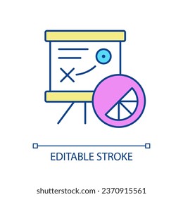 Strategy of brand longevity improvement RGB color icon. Marketing planning. Business success. Isolated vector illustration. Simple filled line drawing. Editable stroke. Arial font used