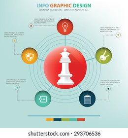 Strategy of business connection design info graphic design,clean vector