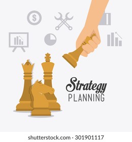 Strategy business design, vector illustration eps 10.