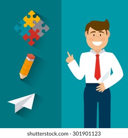 Strategy business design, vector illustration eps 10.