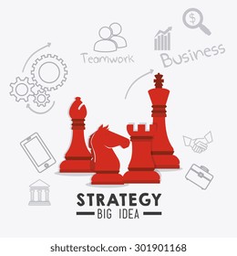 Strategy business design, vector illustration eps 10.