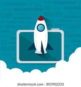Strategy business design, vector illustration eps 10.