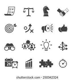 Strategy and Business Icon set