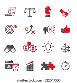 Strategy and Business Icon set