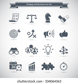 Strategy and Business Icon set