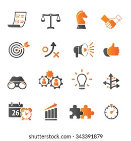 Strategy and Business Icon set