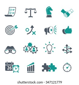 Strategy and Business Icon set