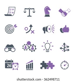 Strategy and Business Icon set