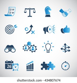 Strategy and Business Icon set