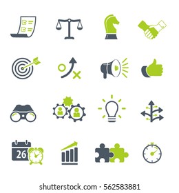 Strategy And Business Icon Set