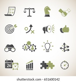Strategy and Business Icon set