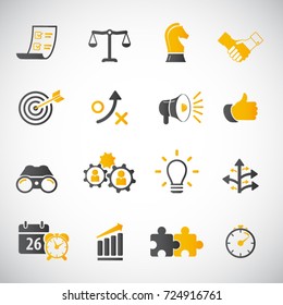 Strategy and Business Icon set