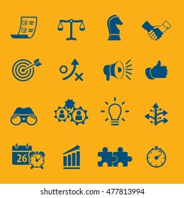 Strategy and Business Icon set. Editable vector icons for video, mobile apps, Web sites and print projects. EPS10 vector.