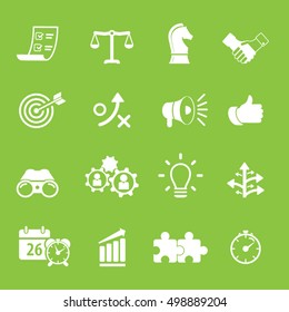 Strategy and Business Icon set. Editable vector icons for video, mobile apps, Web sites and print projects. EPS10 vector.