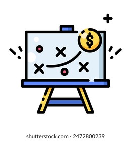 Estrategia icono de negocio Ilustración vectorial