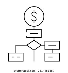 strategy business intelligence line icon vector. strategy business intelligence sign. isolated contour symbol black illustration