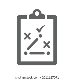 Strategy, business, plan icon. Gray vector graphics.