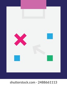 Strategy Business Planning Icon Vector Flat Illustration
